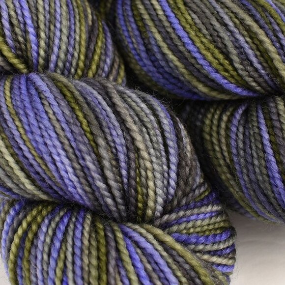 Koigu KPPPM Merino Wool Yarn 2 Skeins Hand Painted P902 Green Periwinkle - Picture 2 of 3